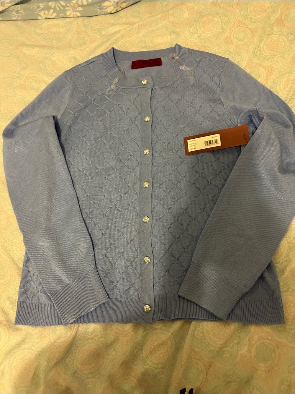 Love Scarlett Light Blue Knit Button-Up sweater Cardigan size S